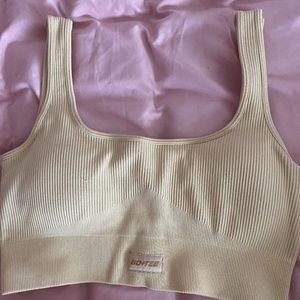 Oh Polly Bo+Tee Down to the Core Cream Sports Bra